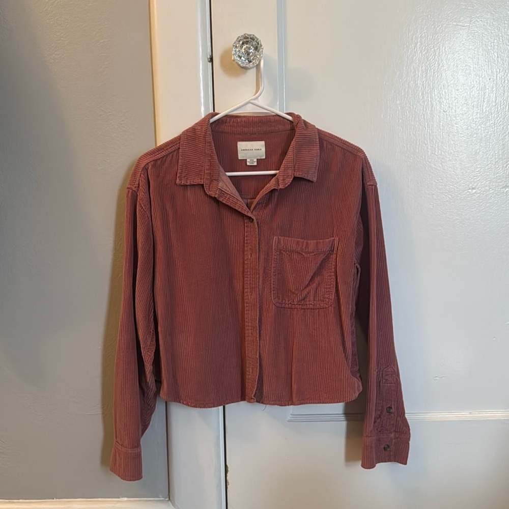 Cropped Corduroy Pink Flannel